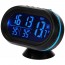 VST - Digital Clock Car Thermometer Lcd Voltage Meter Monitor Clock Freeze Alert